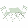Ensemble de jardin pliable avec table carr¨¦e et chaises pour balcon