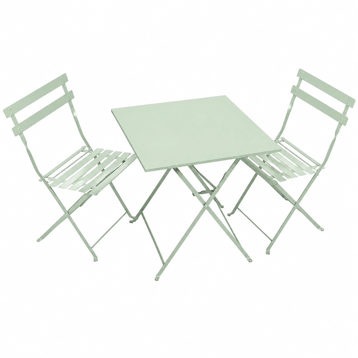 Ensemble de jardin pliable avec table carr¨¦e et chaises pour balcon