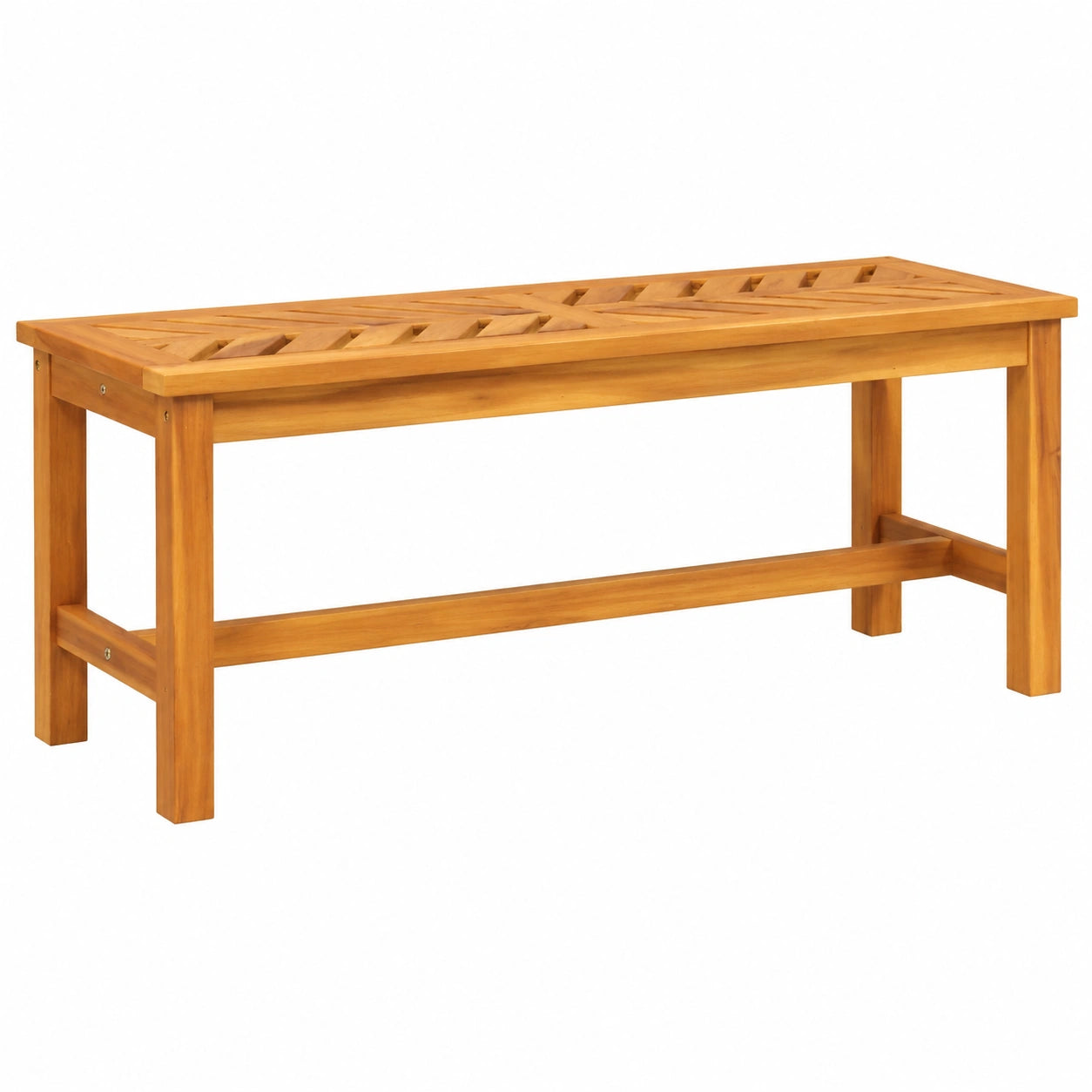 Banc de Jardin en Bois d'Acacia 110 x 35 x 45 cm, Marron