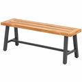Banc de Jardin en Bois d'Acacia pour 3 Personnes, Antid¨¦rapant, Pieds en M¨¦tal