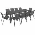 Ensemble de Jardin avec Grande Table et Chaises Empilables