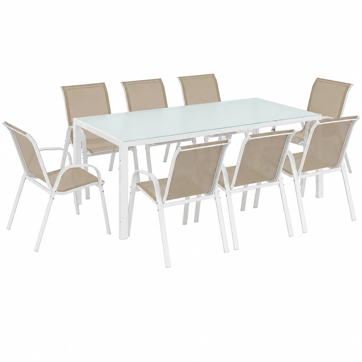 Ensemble de Table de Jardin avec Chaises Empilables