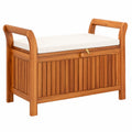 Banc de Jardin avec Coussin en Bois d'Acacia 91 cm