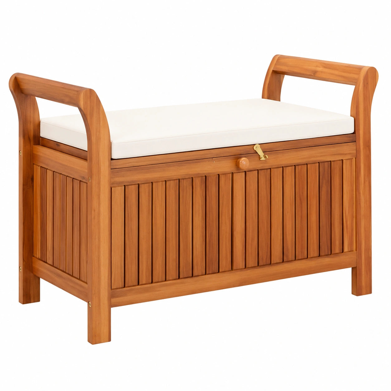 Banc de Jardin avec Coussin en Bois d'Acacia 91 cm