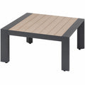 Table basse carr¨¦e ext¨¦rieure en aluminium, 87 x 87 cm
