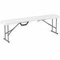 Ensemble de 2 bancs pliants en m¨¦tal et HDPE pour ext¨¦rieur