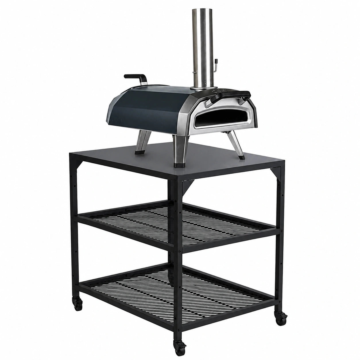 Table d'ext¨¦rieur modulaire en acier inoxydable pour four ¨¤ pizza et barbecue