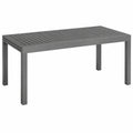Table de jardin extensible en aluminium anthracite 70x70 cm avec rallonge