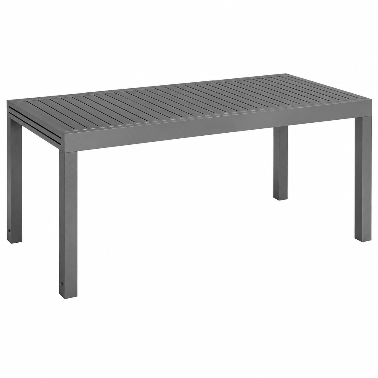 Table de jardin extensible en aluminium anthracite 70x70 cm avec rallonge