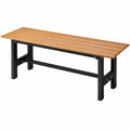 Banc de Jardin sans Dossier pour Ext¨¦rieur, 2 Places, Capacit¨¦ 300KG, 120 x 36 x 40,5 cm, Marron