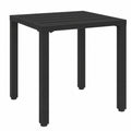 Petite table carr¨¦e pour int¨¦rieur et ext¨¦rieur, usage polyvalent, couleur noire