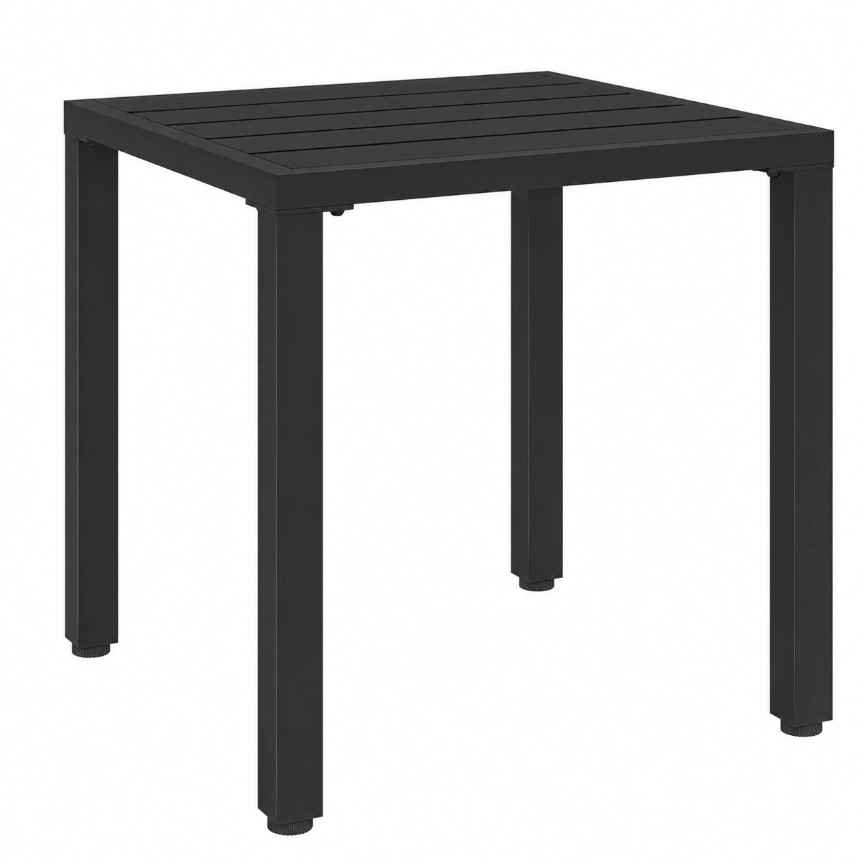 Petite table carr¨¦e pour int¨¦rieur et ext¨¦rieur, usage polyvalent, couleur noire