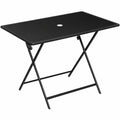 Table de Jardin Pliante pour 6 Personnes avec Plateau en Verre tremp¨¦