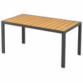 Table de Jardin Ext¨¦rieur 150x80cm pour 4-6 Personnes en Aluminium