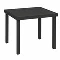 Table de jardin ext¨¦rieure pour 4 personnes en aluminium, 78 x 78 x 74 cm, noir