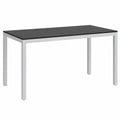 Table de Jardin Rectangulaire pour Terrasse et Patio, 4 ¨¤ 6 Personnes, Aluminium Anti-Rouille, 120 x 70 x 72 cm