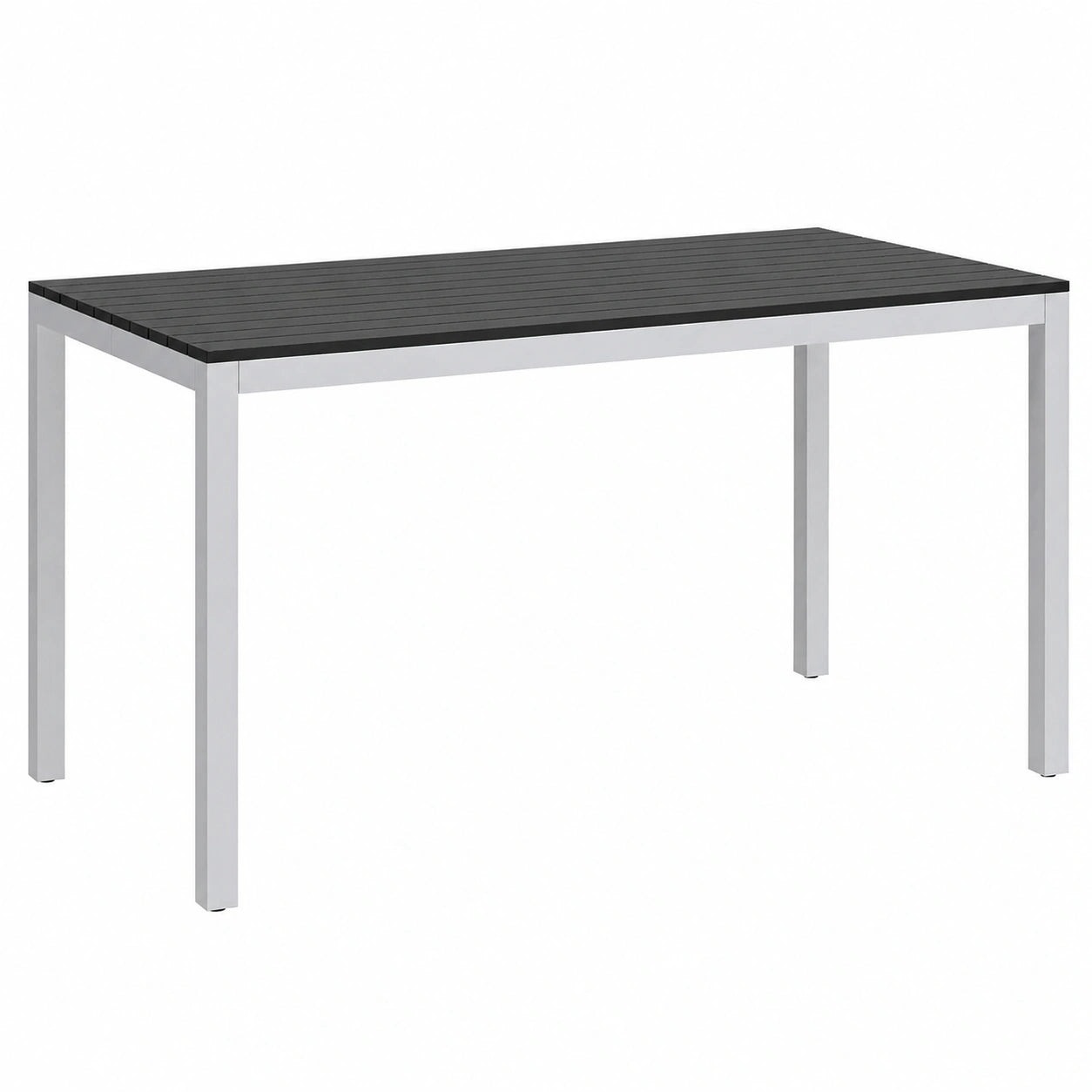 Table de Jardin Rectangulaire pour Terrasse et Patio, 4 ¨¤ 6 Personnes, Aluminium Anti-Rouille, 120 x 70 x 72 cm