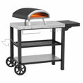 Table de barbecue en acier inoxydable ¨¤ 3 niveaux avec support pour four ¨¤ pizza