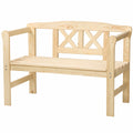 Banc de Jardin en Bois Massif - R¨¦sistant aux Intemp¨¦ries - 119 x 44 x 76 cm