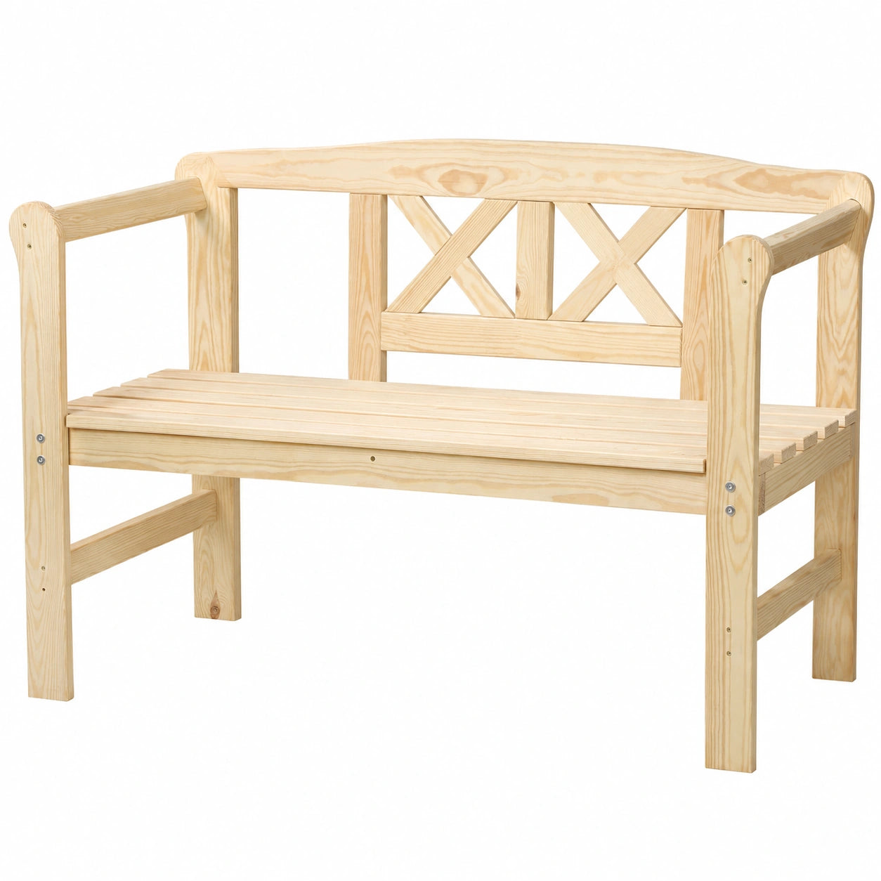 Banc de Jardin en Bois Massif - R¨¦sistant aux Intemp¨¦ries - 119 x 44 x 76 cm