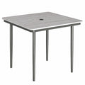 Table de Jardin Rectangulaire 4 Personnes avec Trou de Parasol