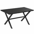 Table de jardin rectangulaire pour 4 ¨¤ 6 personnes, design moderne pour ext¨¦rieur