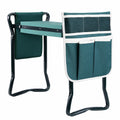 Banc de Jardinage Pliable 2 en 1 avec Coussin en Mousse et Poches ¨¤ Outils